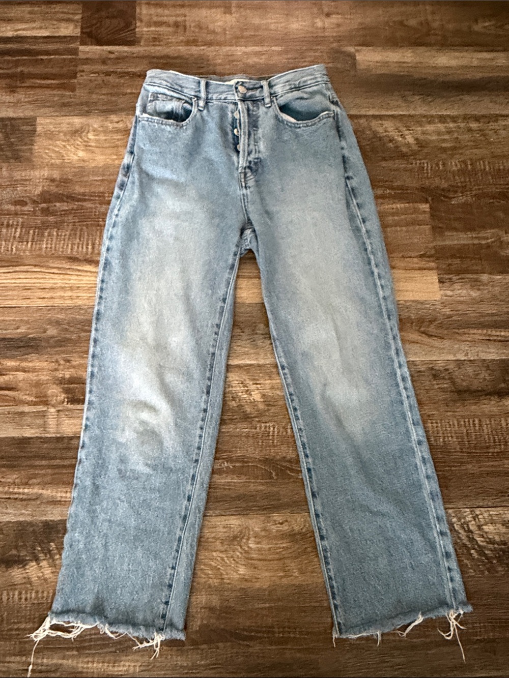 PacSun Light Blue High-Rise Straight Jeans